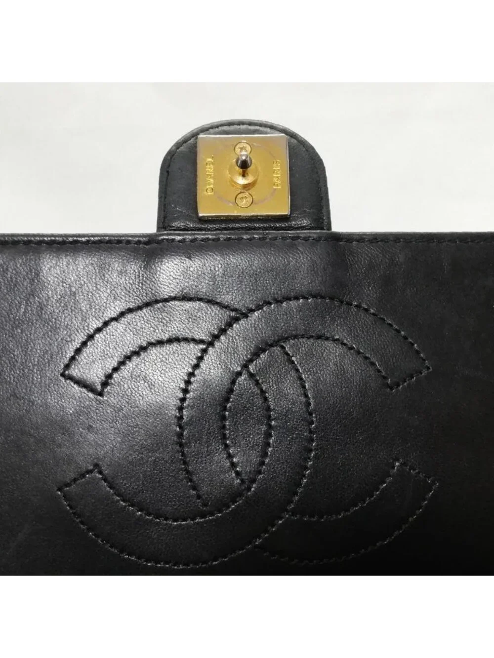 Chanel Repair Quilted Chain Shoulder Bag Black